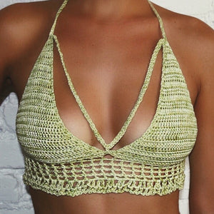 QUEEN ANNE'S LACE TRIANGLE HALTER