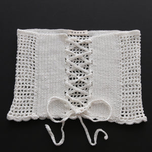 LILY OF THE VALLEY LACEUP BANDEAU